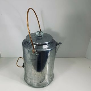 Vintage Comet Aluminum 20 Cup Coffee Pot Percolator Camp Fire Rv Stove Hanging