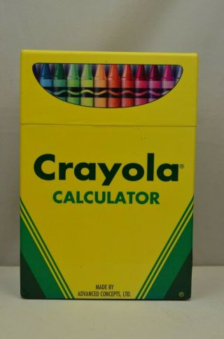 Vintage Crayola Crayons Box Calculator 1994 Advanced Concepts Jg