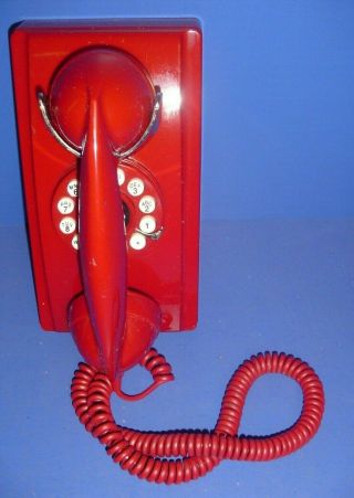 Vintage Crosley Model Cr55 Push Button Wall Mounted Telephone Red Estate
