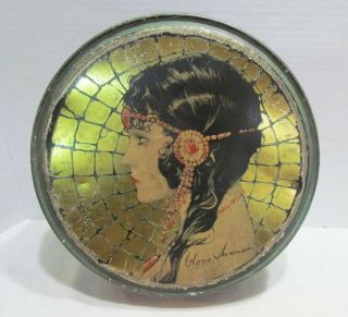 Gloria Swanson Movie Star Vintage Tin Container 10 " Biscuit Cookie Tin By Canco