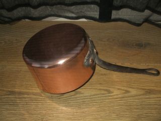 Vintage French Copper Cuisine Kitchen Milk Sauce Pan Tin Lined Metal Handle