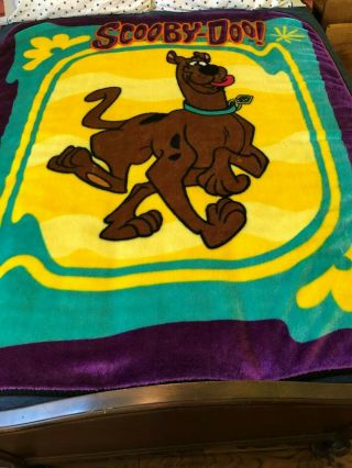 Vintage Pre - Owned Scooby - Doo Blanket 50 X 60