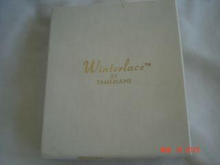 BOXED Vtg.  WINTERLACE by TAMERLANE WHTE CUT - OUT METAL XMAS TREE ORNAMENT 5