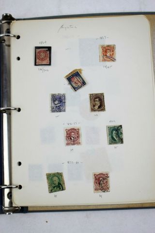 Vintage Antique Home Made Stamp Album Binder with Stamps 2