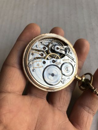 Antique Hampden Watch Co.  17 Jewels Gold Filled Pocket Watch 5