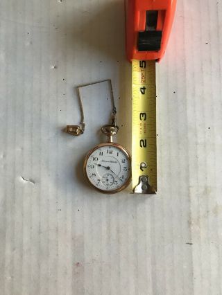 Antique Hampden Watch Co.  17 Jewels Gold Filled Pocket Watch 6