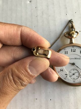 Antique Hampden Watch Co.  17 Jewels Gold Filled Pocket Watch 7
