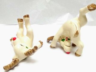 1976 Vintage Set Of 2 Christmas Reindeers Made Of China