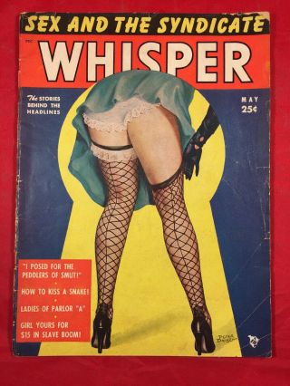 Vtg Whisper Mag V3 3 1953 Peter Driben Bettie Page Heels Risqué Girlie Pinups