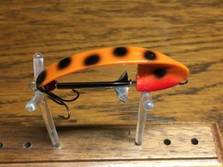 Antique Vintage Demon Vibrating Minnow Orange/black Spot Nos From The Early 50s
