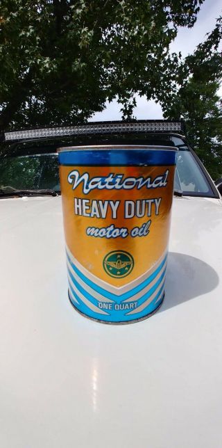 Vintage 1 Quart National Heavy Duty Motor Oil Can
