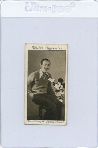 1931 Wills Cinema Stars Walt Disney 24 Vintage Tobacco Film Card