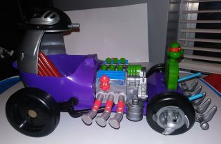 Vtg 1991 Teenage Mutant Ninja Turtles Turtle Nitro Car Figure Vehicle Shredder 9