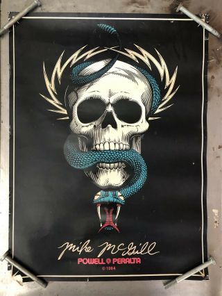 Vintage Mike Mcgill Poster Powell Peralta Skateboard 1984