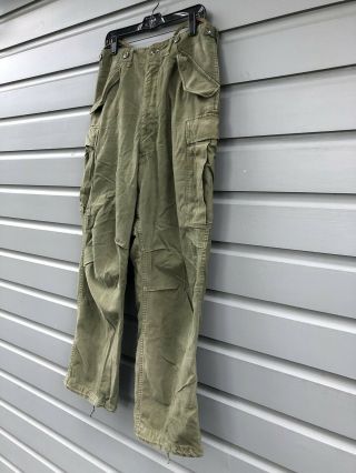 Vintage Korean War Vietnam War Army Green Men’s Military Trousers Uniform Pants 3