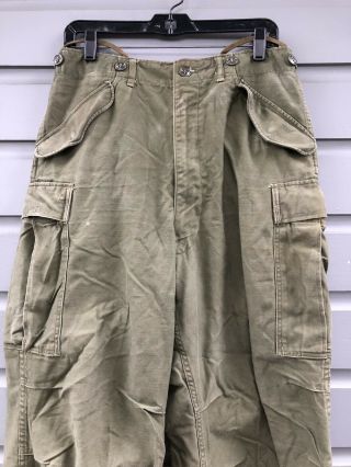 Vintage Korean War Vietnam War Army Green Men’s Military Trousers Uniform Pants 4