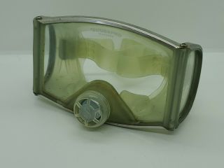 Vintage Scubapro Tempered Tri Glass Dive Mask Wrap Around Three Window Snorkel