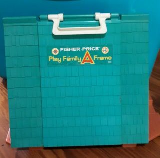 Vintage Fisher Price Play Family A Frame 990 With All Accessories