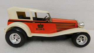 Vintage Taiyo Japan Tin Litho 1931 Ford Road King Battery Op Bump N Go 1970