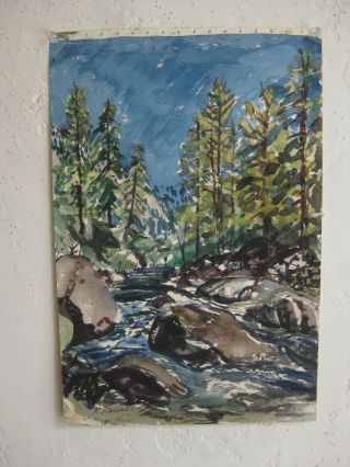 Vtg Robert Kaess California Listed Artist Kings River Canyon Watercolor Painting