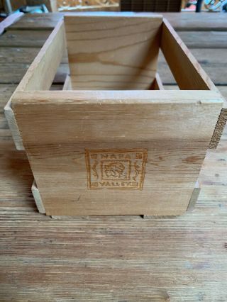 Vintage Napa Valley Box Co.  20 Cd Compact Disc Wood Crate Storage Box Rack Case