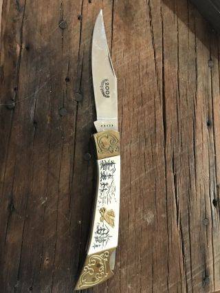 Vintage Pocket Knife Made In Japan Gold Eagle Shield 5