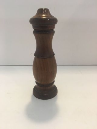 Vintage Wooden Mill Grinder 8” Salt And Pepper Made In Italy,