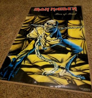 Vintage Iron Maiden Piece Of Mind Poster Metal Bruce Dickenson