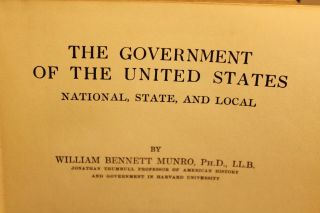 Vintage 1928 HB The Government of the U.  S.  National,  State & Local Citizenship 5
