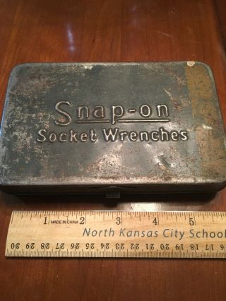 Snap - On Tools Socket Wrenches Box & Tools - Vintage Hand Tools
