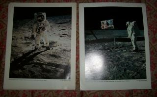 Official Vintage 1969 Nasa Photos Of Apollo 11,  11 X 14,  Complete Set Of 12