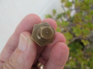 Vintage WW1 Brass Soldiers Trench Six Sided Put And Take Gambling Spinner 2