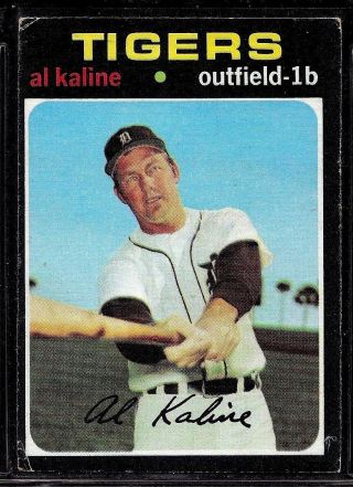 1971 Topps Baseball Vintage Card Detroit Tigers Al Kaline " Mr.  Tiger " Hof 180 Vg