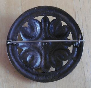 Vintage Finland Bronze Viking Shield Brooch By Kalevala Koru (UK P&P) 2