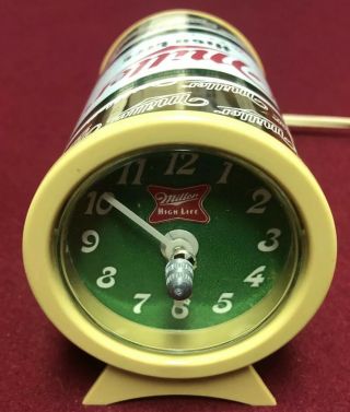 Rare Vintage 70s Miller High Life Beer Can Clock Keeps Time Made In Usa