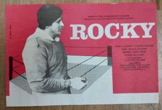 Czech Vintage Movie Poster Rocky,  Sylvester Stallone.  1980.