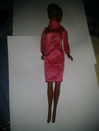 Vintage 1966 Mattel Barbie African American Doll Red Hair Twist - N - Turn