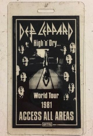 Def Leppard Vintage Concert Tour Laminate All Access Backstage Pass
