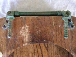 Salvaged Oak Wood Toilet Seat Bathroom Vintage patina 4