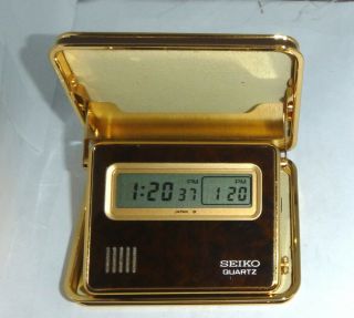 Vintage Seiko Quartz Japan Travel Alarm Clock