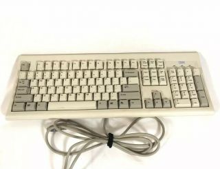 Ibm Vintage Kb - 8923 Ps/2 Keyboard Mechanical Tactile Feel Cleaned