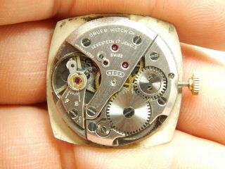 Vintage Swiss Made Gruen 17 Jewel Mens Wist Watch Cal.  N 510 R Gold Toned 5