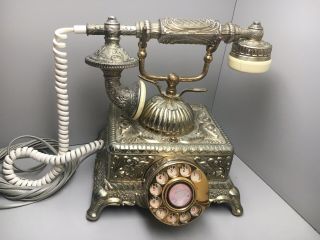 Vintage Ornate French Victorian Style Rotary Phone Great