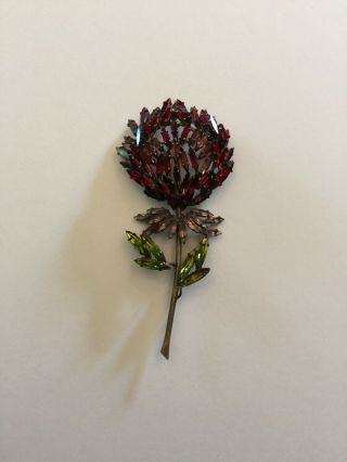 Stunning Vintage Estste Flower Brooch