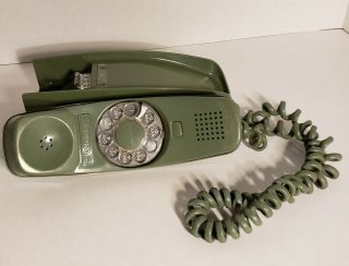 Vintage Western Electric Avocado Green Trimline Rotary Telephone