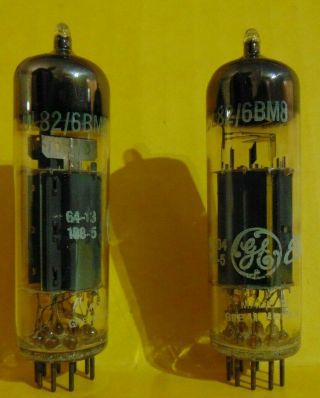 2 Nos 6bm8 Ecl - 82 Ge Vintage Tubes Triode,  Power Pentode Great Britain