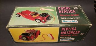 RARE VINTAGE BATTERY OPERATED MG MADE IN SPAIN BOXED 4