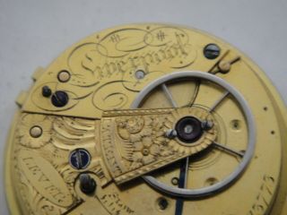John Harrison Liverpool lever fusee movement 43mm wide dial sn13,  773 Ca 1820? 5