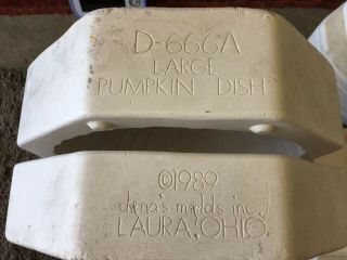 Vintage Dona’s Ceramics Large Pumpkin Dish Mold And Lid 3
