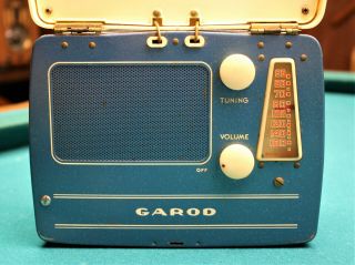 Vintage Old Antique Garod Metal Portable Radio;1948,  Model 5d - 5,  Great